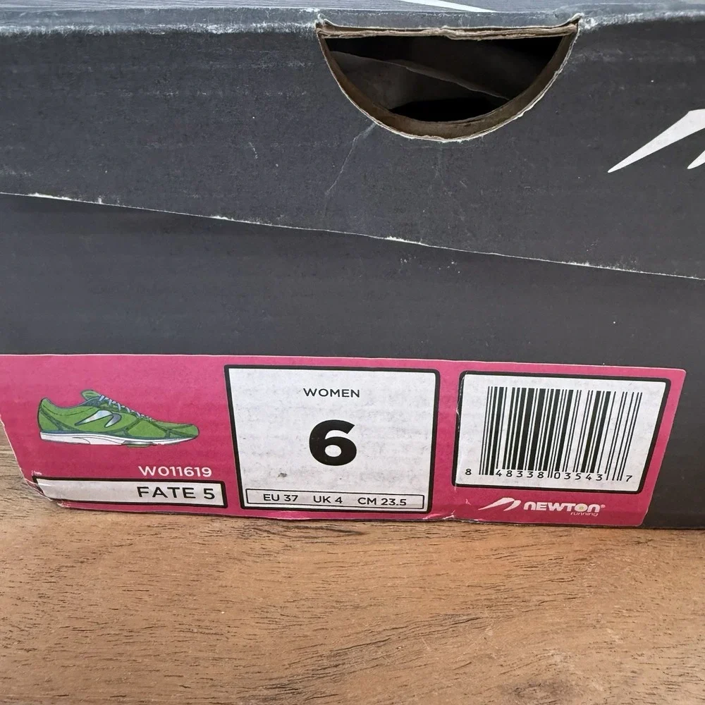 New NIB Womens Newton Fate 5 Neon Green Mesh‎ Athletic Sneakers Shoes Size 6 M